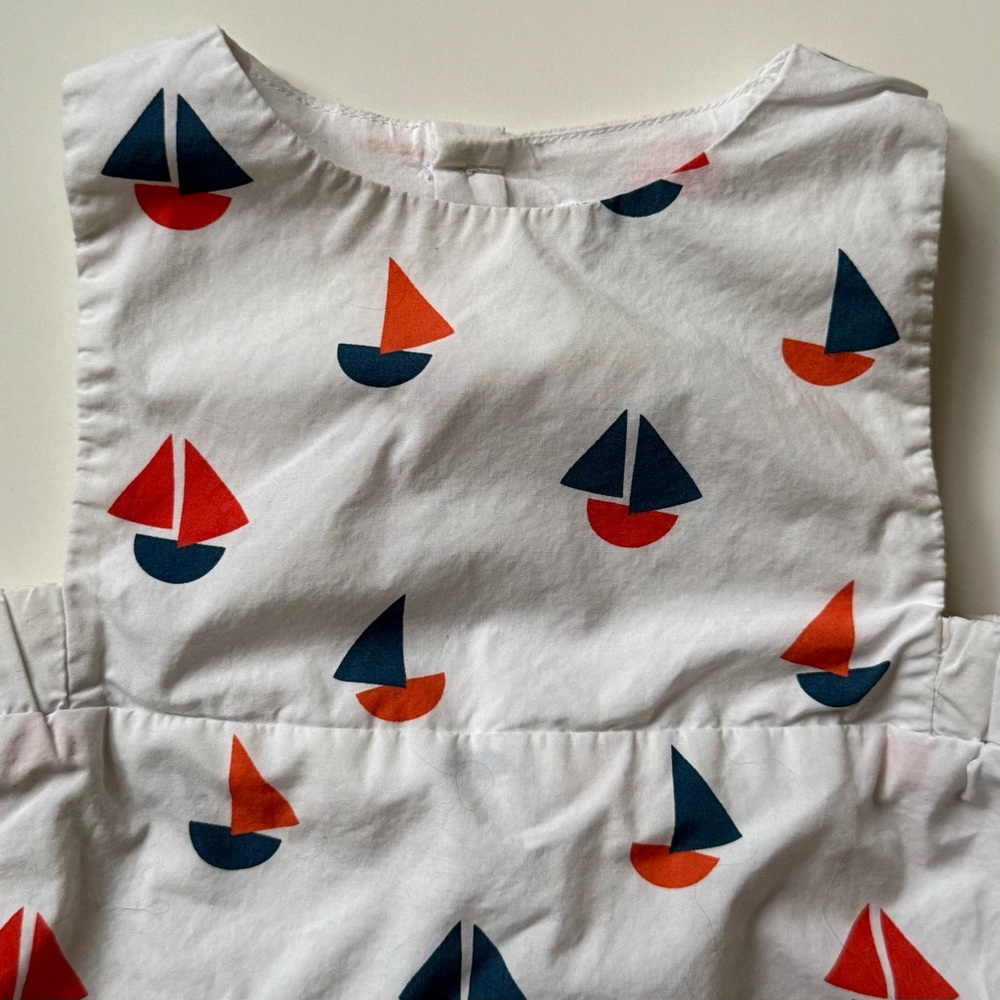 Jacadi Baby Unisex Sailboat Romper - Size 12M - Picture 3 of 16